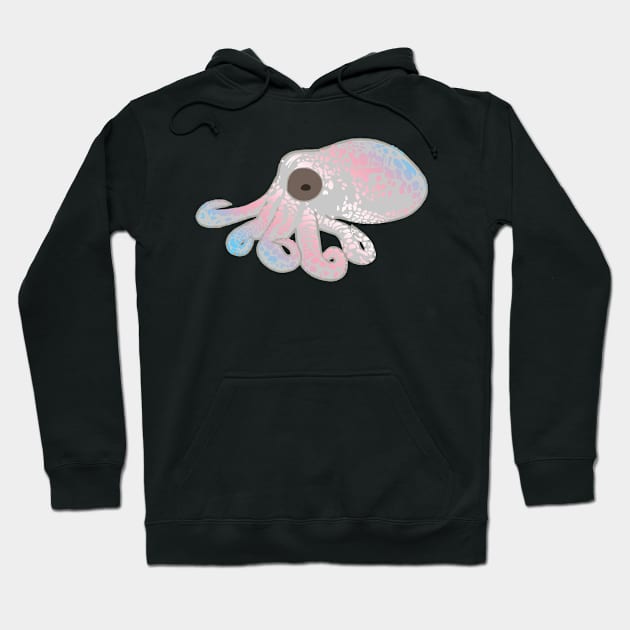 Trans Flag Spotted Octopus Hoodie by nats-designs